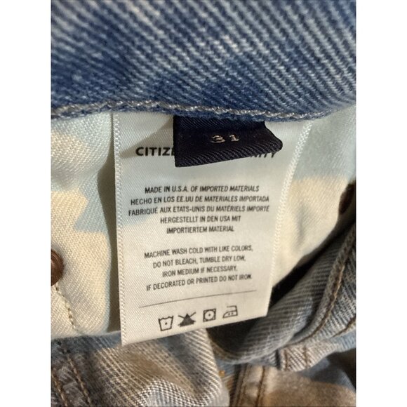 Citizens of Humanity Horseshoe Jeans 31 SAVAHN Light Blue NWT Barrel Frayed New - Picture 13 of 14